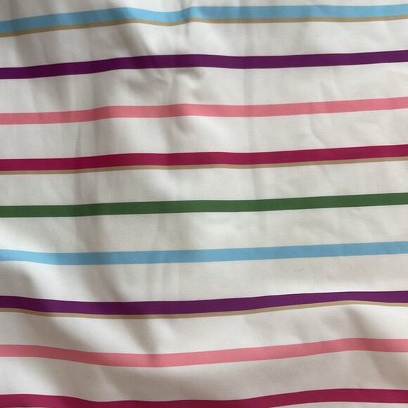 NWT Kate Spade striped short sleeve crewneck modest bikini swimsuit set sz L - Picture 4 of 8